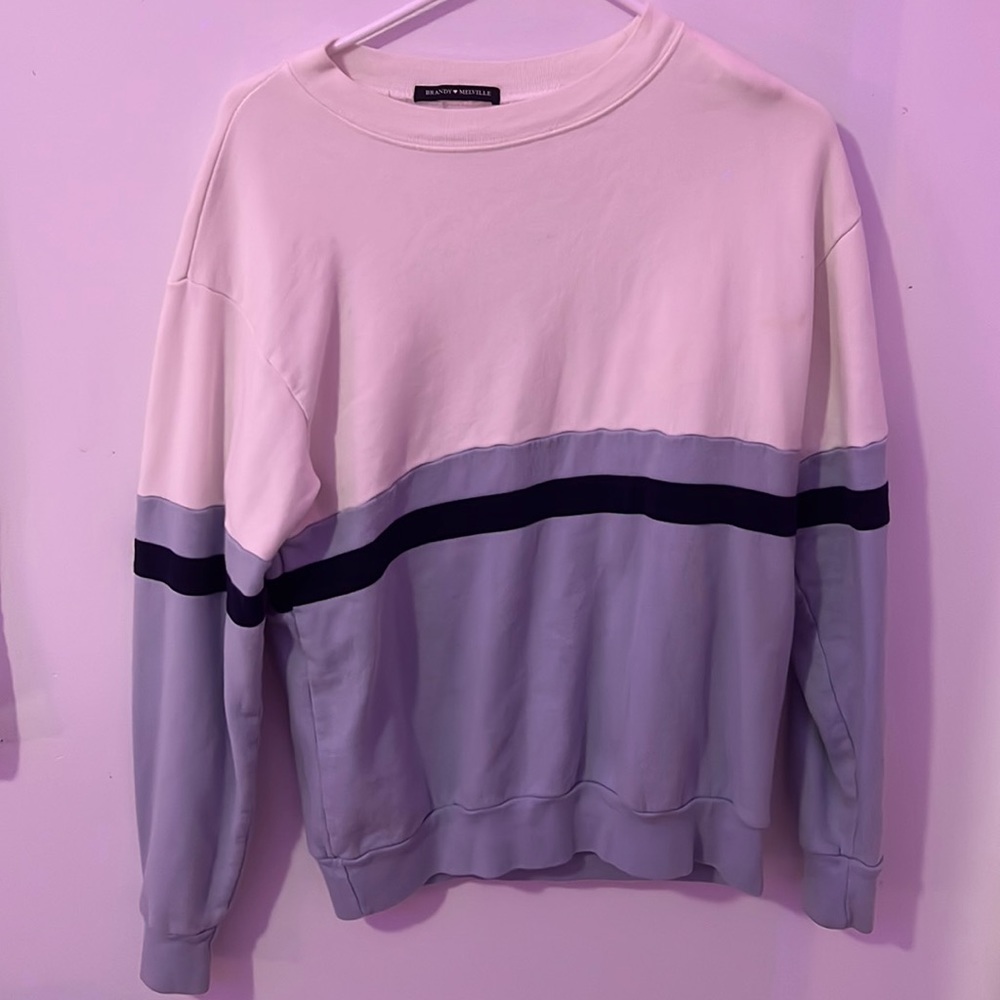 Blue, Black, and White Brandy Melville crewneck